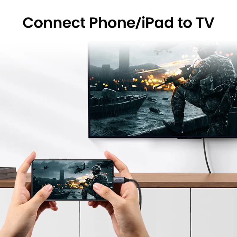 USB-C į HDMI laidas, 4K raiškos vaizdo adapteris