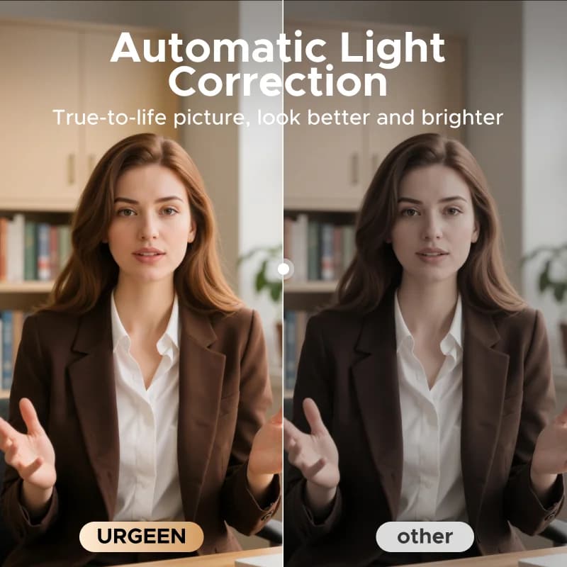 4K internetinė kamera su mikrofonu ir automatinio apšvietimo korekcija